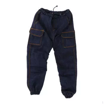 Мужской кукольный наряд 1/6, штаны в стиле хип-хоп для 12-дюймовых фигурок синий