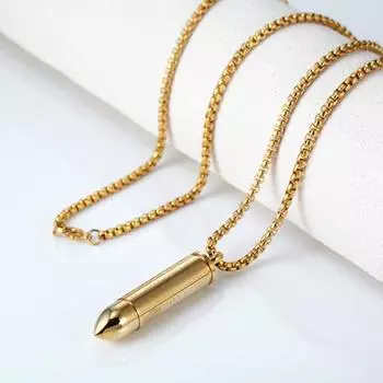 Мужской кулон можно отвинтить, чтобы держать бумажные полоски, кресты, ожерелья, аксессуары 50CM золотой