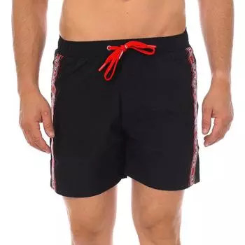 Мужские плавки-шорты Saona CM-30060-BP средней длины с принтом S красный