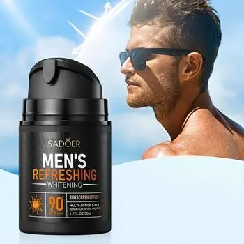 Мужской легкий отбеливающий солнцезащитный лосьон с защитой от ультрафиолета, нежирный солнцезащитный крем 50g