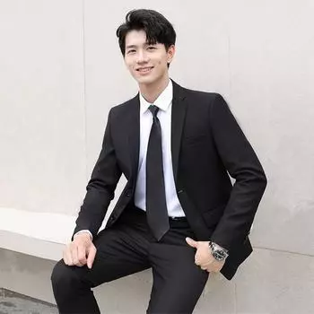 Мужской легкий приталенный пиджак в зрелом стиле — идеальный вариант для свадеб и деловых встреч. 5XL (200-220 lbs)