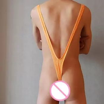 Мужской летний однотонный купальник с леопардовым принтом, пляжные сексуальные стринги на подтяжках, манкини