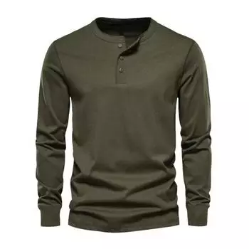 Мужской летний весенний топ с круглым вырезом, однотонный приталенный пуловер с длинным рукавом, мягкий верх средней длины, мужская футболка M чёрный