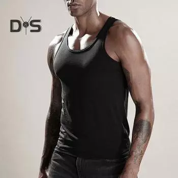 Мужской летний жилет без рукавов, приталенный однотонный, мягкий, эластичный, с круглым вырезом, впитывающий пот, быстросохнущий, повседневный, для фитнеса, тренажерного зала, мужская майка на бретелях L белый