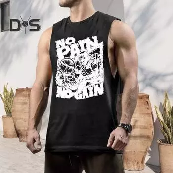 Мужской летний жилет с круглым вырезом без рукавов и широкими плечами, баскетбольная футболка, свободный крой, повседневные топы для бега с принтом, повседневная одежда 3XL серый