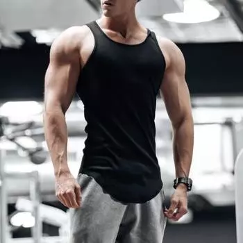 Мужской летний жилет с круглым вырезом без рукавов, облегающие майки с широкими бретелями, ребристый сплошной цвет, повседневный спортивный жилет, быстросохнущий фитнес-топ 3XL белый