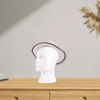 Мужской манекен голова лысый манекен отдельно стоящий парик дисплей модель стенд для изготовления Glossy White