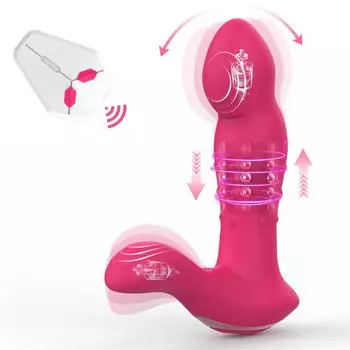 Мужской массаж простаты, силиконовая анальная пробка, 10 режимов, телескопическая вибрация, секс-игрушки для мужчин и женщин, мастурбация, беспроводная связь