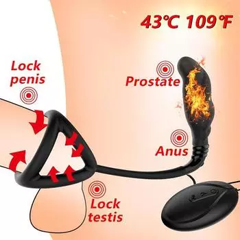 Мужской массажер простаты с задержкой по времени, проводной контроль, анальные секс-игрушки, блокировка пениса, яичка для задержки эякуляции, вибратор для мужчин