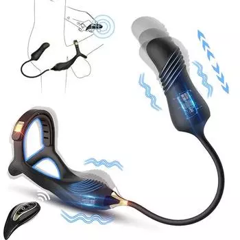 Мужской массажер простаты, вибрирующее кольцо для пениса, вибратор, игрушки для взрослых, стимулятор дилдо, секс-игрушки для пар