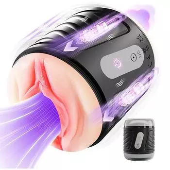 Мужской мастурбатор 2в1, секс-игрушки с двумя моторами, секс-кукла для взрослых, вагинальная, анальная, минетная игрушка, пухлая и мягкая, мясистая, реалистичная мастурбация