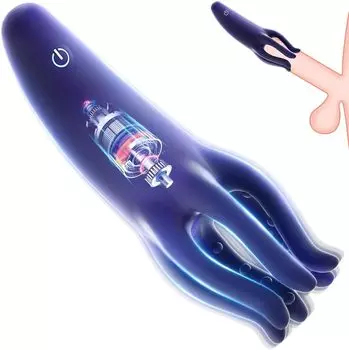 Мужской мастурбатор, тренажер для головки, массажный мастурбатор для пениса, 10-скоростной вибрационный вибратор для головки, секс-игрушки 1pc