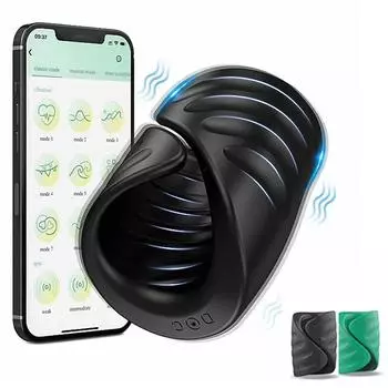 Мужской мастурбатор, тренировка пениса, тренажер для головки, стимулятор, вибратор с задержкой управления через приложение, кольцо для тренировки головки члена для мужчин