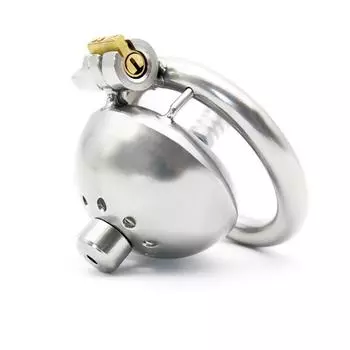 Мужской металлический замок для пояса верности - CB Penis Lock для тренировок SM и предотвращения измен auxiliary belt