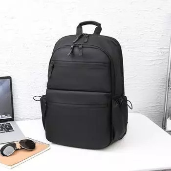 Мужской многофункциональный рюкзак для путешествий и поездок на работу большой вместимости чёрный