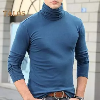 Мужской многослойный топ с высоким воротником, защищающий шею от ветра, очень эластичный, облегающий, однотонный, для спорта, путешествий, офиса, повседневной носки L белый