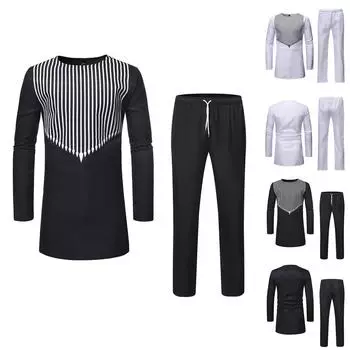 Мужской модный халат в этническом стиле, мужской повседневный халат с горячим тиснением и принтом L чёрный