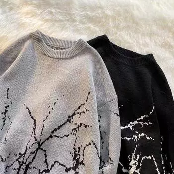 Мужской модный японский ретро свитер свободной вязки - коллекция осень/зима 2025 г. 3XL абрикосовый