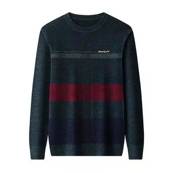 Мужской модный свитер с круглым вырезом из синели, модный деловой свитер с длинным рукавом, осенне-зимний теплый вязаный свитер с тигровым принтом M