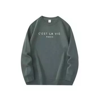 Мужской модный свитер с круглым вырезом, повседневный, удобный, с круглым вырезом, с принтом букв, мужская куртка, пуловеры и свитера с длинными рукавами для мужчин S чёрный