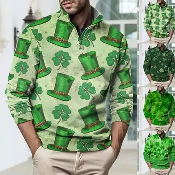 Мужской модный топ, повседневный приталенный пуловер с длинным рукавом на молнии, маленький высокий воротник L