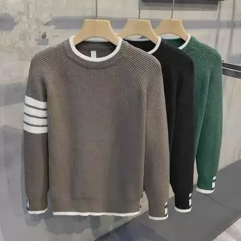 Мужской модный зимний свитер: Универсальный, облегающий, стильный и красивый дизайн для подростков 2X-Large