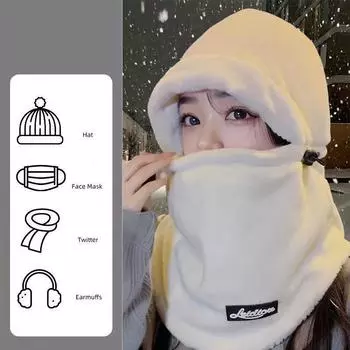 Мужской мотоциклетный шлем и внутренняя подкладка, осенне-зимний головной убор, ветрозащитная и морозостойкая маска для лица, теплая интегрированная шапка для верховой езды one size бежевый