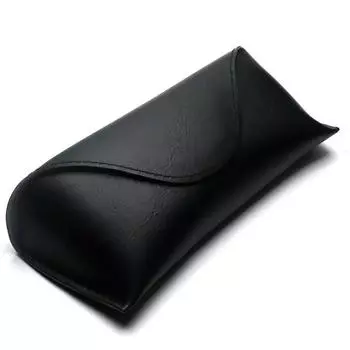 Мужской мягкий магнитный кожаный футляр для солнцезащитных очков, унисекс, коробка для очков, женские черные футляры для очков чёрный