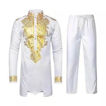 Мужской мусульманский халат Джубба Тобе, мусульманское платье, ближневосточный костюм, мусульманский халат с принтом, синий, черный, красный, белый XXL белый