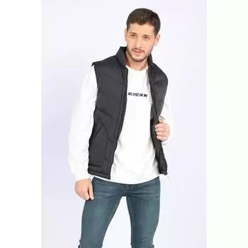 Мужской надувной жилет с карманами, черный