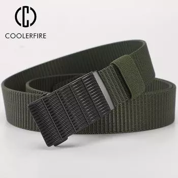 Мужской нейлоновый парусиновый ремень, мужской тканевый ремень, модный повседневный дизайнерский ремень с автоматической пряжкой для джинсов, рабочий ремень, мужской ремешок ZX011 110cm чёрный