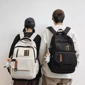 Мужской нейлоновый рюкзак, студенческий школьный рюкзак с буквенным принтом, университетский женский рюкзак большой емкости для путешествий
