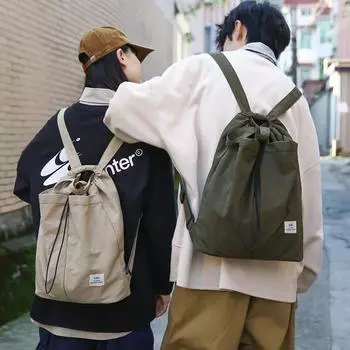 Мужской нейлоновый рюкзак женский легкий дорожный рюкзак студенческий большой емкости школьный рюкзак зелёный