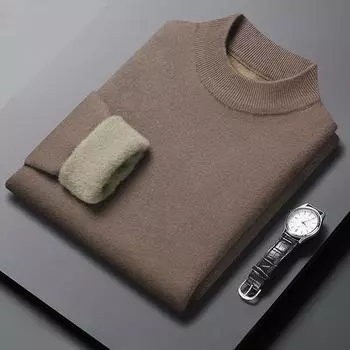 Мужской новый осенне-зимний полуводолазный однотонный свитер среднего возраста, модный повседневный эксклюзивный свитер M