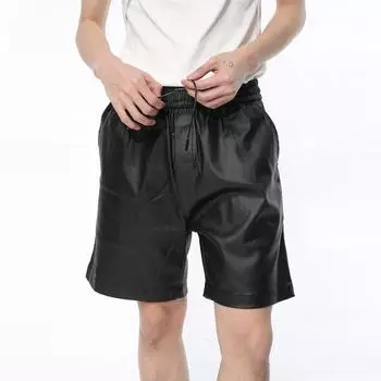 Мужской новый продукт, темные уличные модные повседневные свободные шорты с эластичной резинкой на талии S чёрный