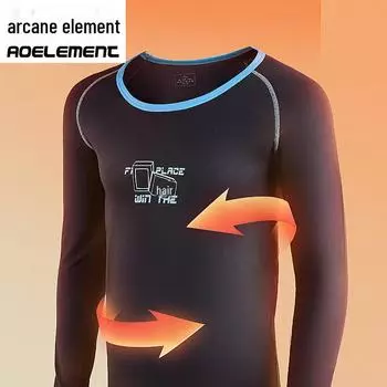 Мужской облегающий хлопковый свитер с длинными рукавами и круглым вырезом - легкое теплое нижнее белье на осень/зиму 170(L) белый