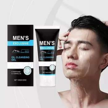 Мужской очищающий гель для контроля жирности кожи 100 г Мягкое очищающее освежающее увлажняющее очищающее средство для контроля жирности кожи One Size