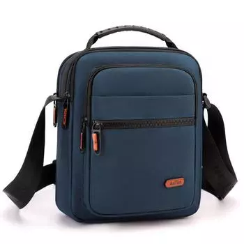 Мужской одноплечевой рюкзак из ткани Оксфорд через плечо, повседневный, модный, многослойный, портативный, небольшой, квадратный серый