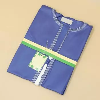 Мужской однотонный халат-кафтан с длинными рукавами и вышитыми манжетами на шее, исламский кафтан-табак в стиле Саудовской Аравии 52 красный