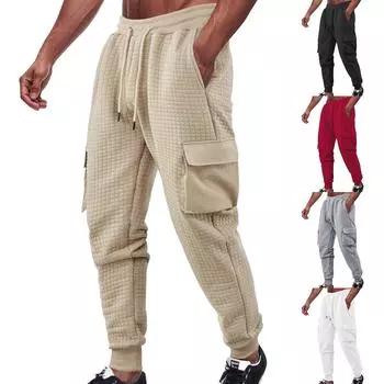 Мужской однотонный комбинезон с небольшими квадратными карманами, мужской повседневный комбинезон для активного отдыха XXL