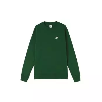 Мужской однотонный пуловер с вышивкой логотипа Nike, зеленый BV2663-341 S