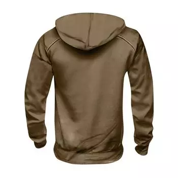 Мужской однотонный свитер с капюшоном, молодежная спортивная кожаная куртка-свитер с несколькими карманами в Европе и Америке M синий