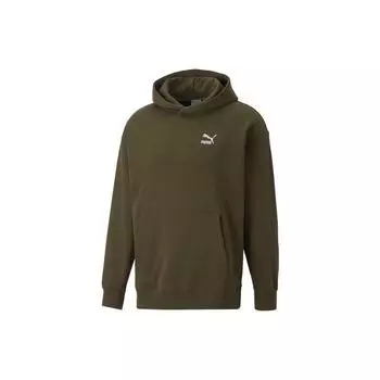 Мужской однотонный вязаный свитер Puma темно-зеленый 537720-62 M
