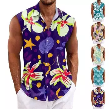 Мужской однотонный жилет на пуговицах с лацканами, рубашка, футболка, топ L циан