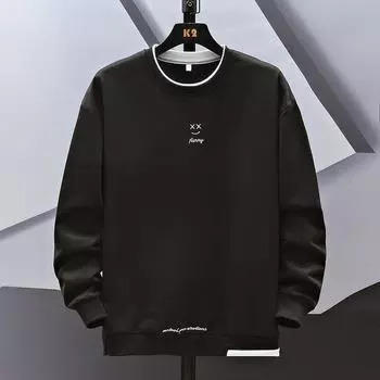 Мужской осенне-зимний фирменный свитер, мужские топы больших размеров, одежда для пар, спортивные свободные пуловеры 8XL белый