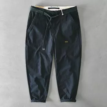 Мужской осенне-зимний хлопковый повседневный комбинезон с множеством карманов 3XL