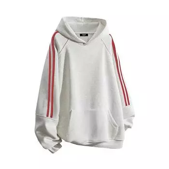 Мужской осенне-зимний мужской свитер с капюшоном, мужской полосатый контрастный пуловер, мужская повседневная куртка M тёмно-синий