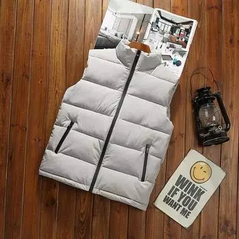 Мужской осенне-зимний пуховый хлопковый жилет, утепленный плюс размер на плечах, молодежная одежда для хлеба, спортивные жилеты L-8XL 8XL белый