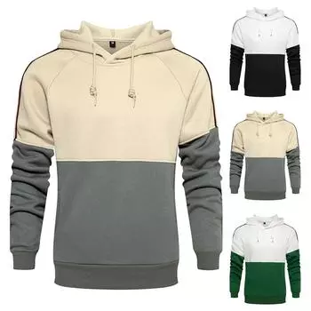 Мужской осенне-зимний спортивный повседневный свитер с длинными рукавами и принтом L чёрный