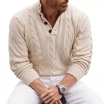 Мужской осенне-зимний теплый вязаный свитер, пуловер, вязаный свитер с v-образным вырезом, повседневный пуловер, свитер с длинными рукавами 3XL